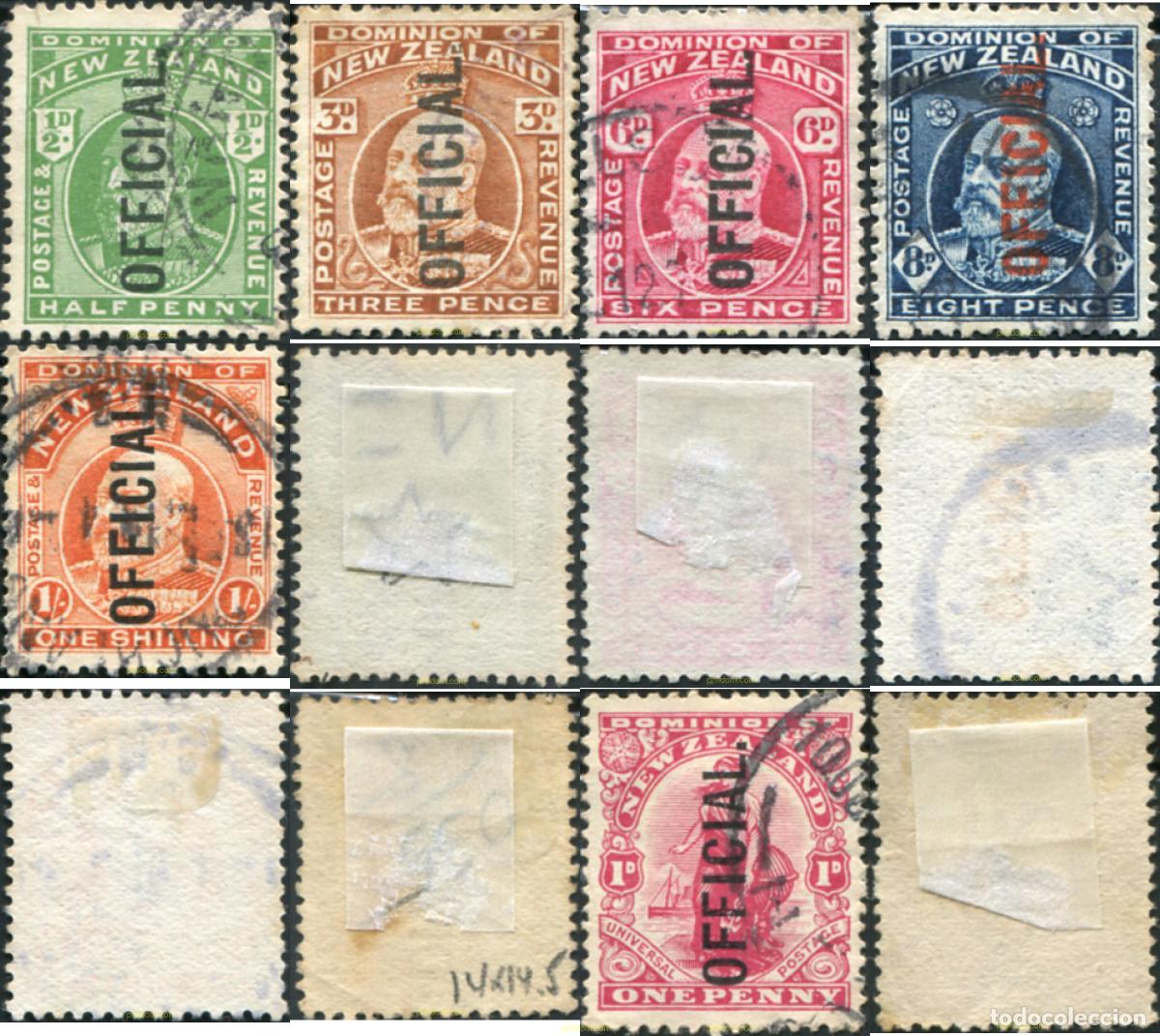 Sellos: 782377 USED NUEVA ZELANDA 1910 SELLOS DE 1909-10 SOBRECARGADOS