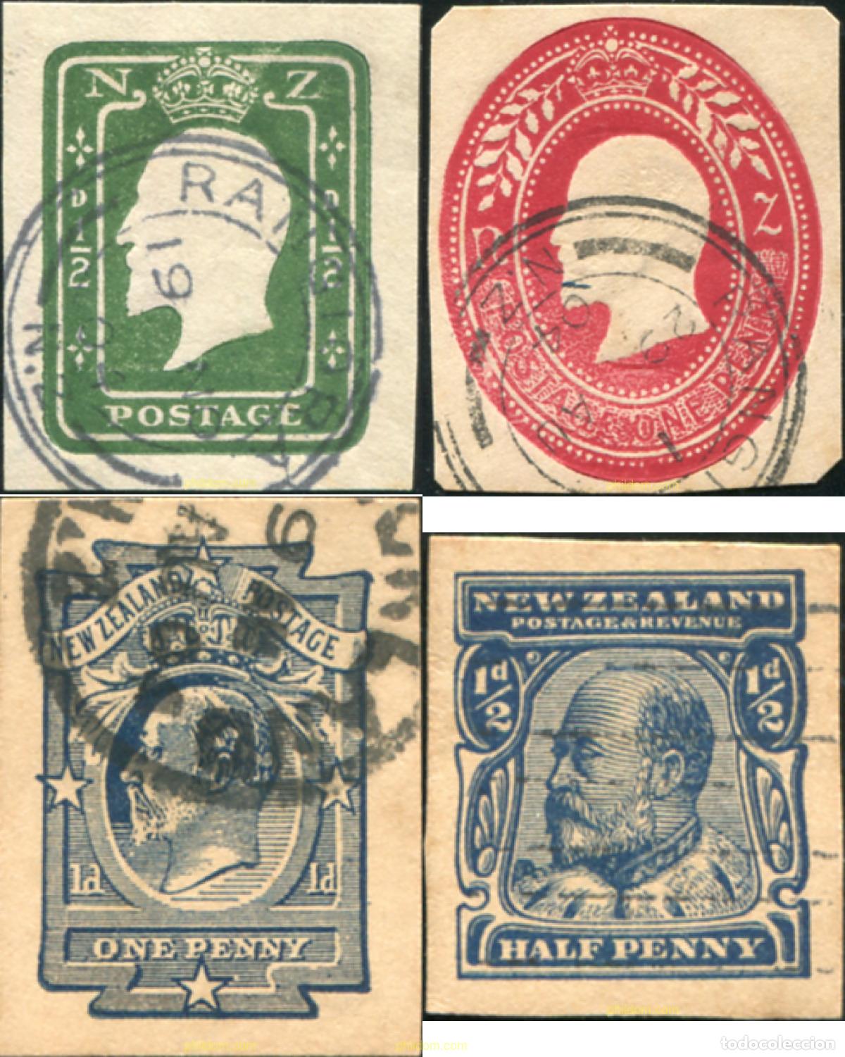 Sellos: 780974 USED NUEVA ZELANDA 1909 ALEGORIA Y EFIGIE DE EDUARDO VII