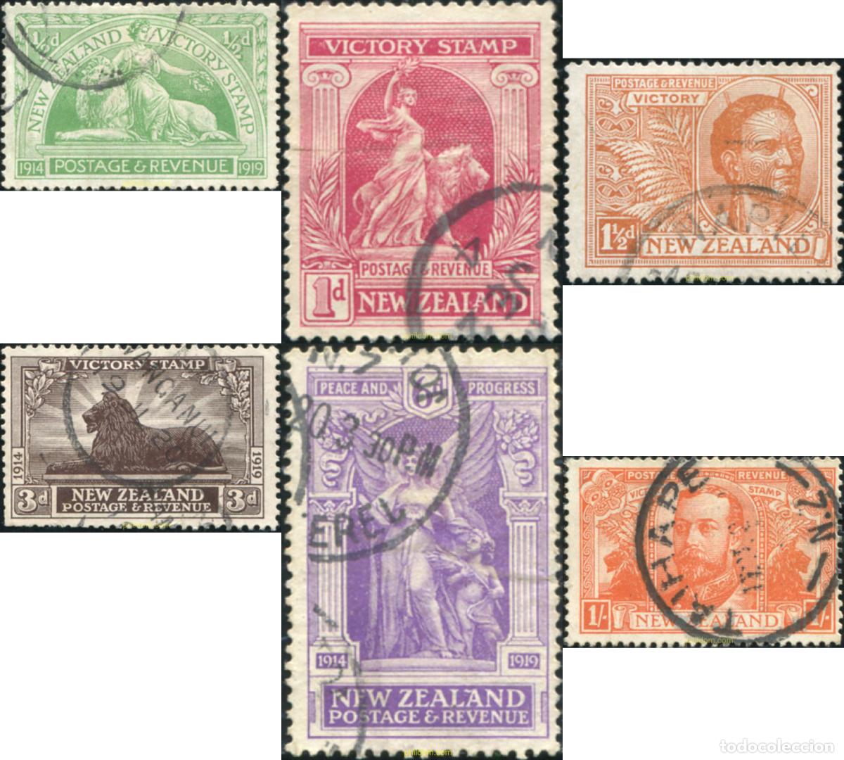 Sellos: 781137 USED NUEVA ZELANDA 1919 ANIVERSARIO DE LA VICTORIA