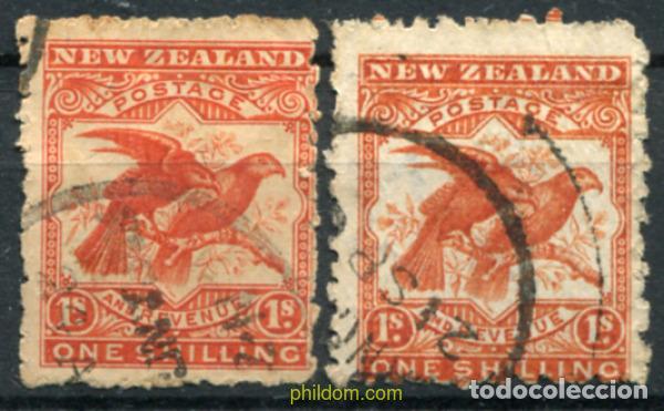 Sellos: 780943 USED NUEVA ZELANDA 1902 MOTIVOS VARIOS