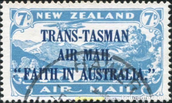 Sellos: 781176 USED NUEVA ZELANDA 1934 CORREO AEREO