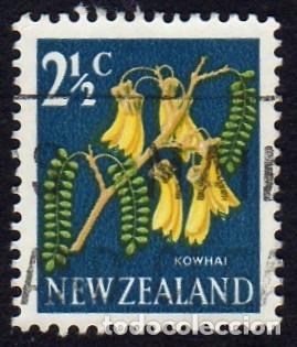 Sellos: Nueva Zelanda. Flor. Kowai. 1967. YT-446. Usado.