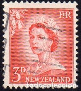 Sellos: Nueva Zelanda. Isabel II. 1954. YT-331. Usado.