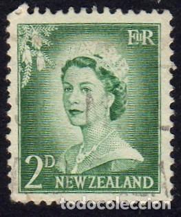 Sellos: Nueva Zelanda. Isabel II. 1954. YT-330. Usado.