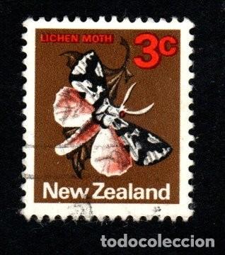 Sellos: Nueva Zelanda. Fauna. Polilla. 1971. YT-512a. Usado.