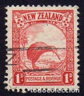Sellos: Nueva Zelanda. Fauna. Kiwi. 1935. YT-557. Usado.