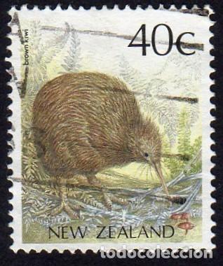 Sellos: Nueva Zelanda. Fauna. Kiwi. 1988. YT-1014. Usado.