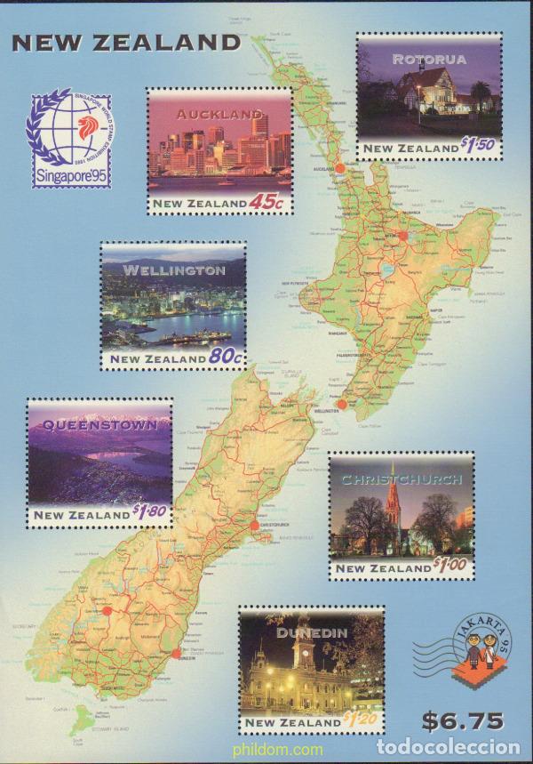 Sellos: 368802 MNH NUEVA ZELANDA 1995 VISTAS NOCTURNAS