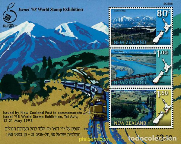Sellos: 223685 MNH NUEVA ZELANDA 1998 ISRAEL 98. EXPOSICION FILATELICA INTERNACIONAL