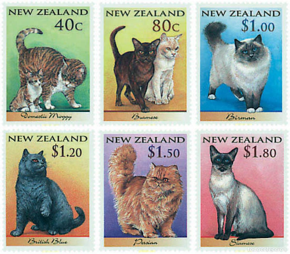 Sellos: 37935 MNH NUEVA ZELANDA 1998 GATOS