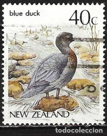 Sellos: Nueva Zelanda 1987 - Mi 984 - YT 948 - Ave : Pato azul