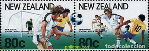 Sellos: 162459 MNH NUEVA ZELANDA 1991 CENTENARIO DE ASOCIACION NEOZELANDESA DE FUTBOL