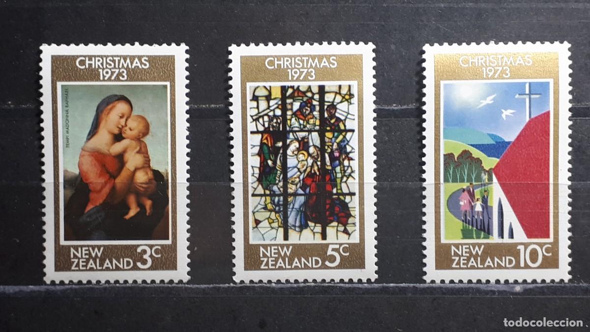Sellos: NAVIDAD. NUEVA ZELANDA. A&Ntilde;O 1973. **. YVERT 596/8