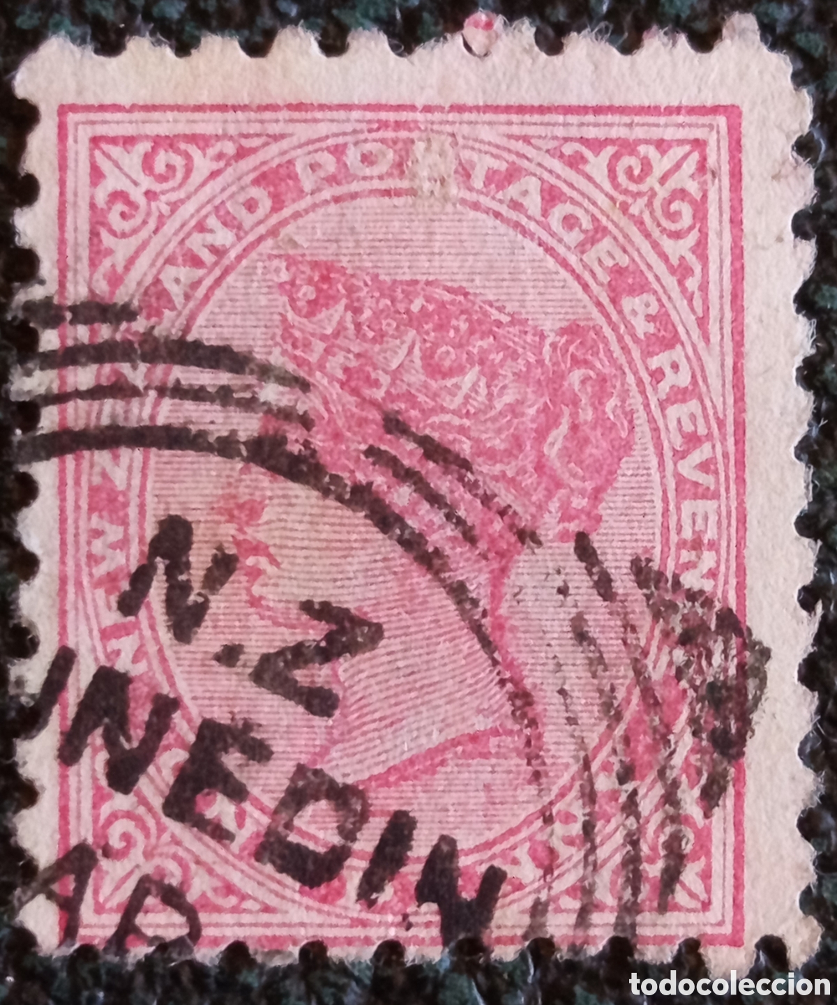 Sellos: Sello Nueva Zelanda 1893 Victoria 1d Rosa Publicidad Cadbury Usado Gibbons 218