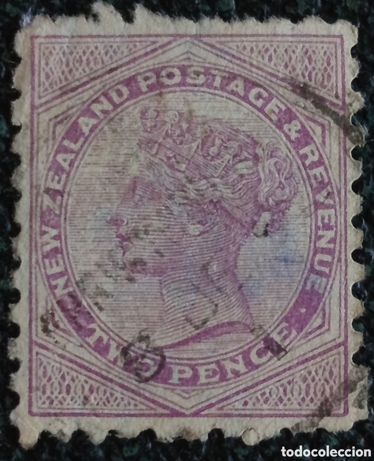 Sellos: Nueva Zelanda 1882 Reina Victoria 2 Pence Violeta Usado SG 188 Scott 71