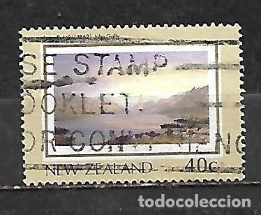 Sellos: 1988: Paisajes. Pintura - &rdquo;Lago Pukaki&rdquo;. John Gully (usado)