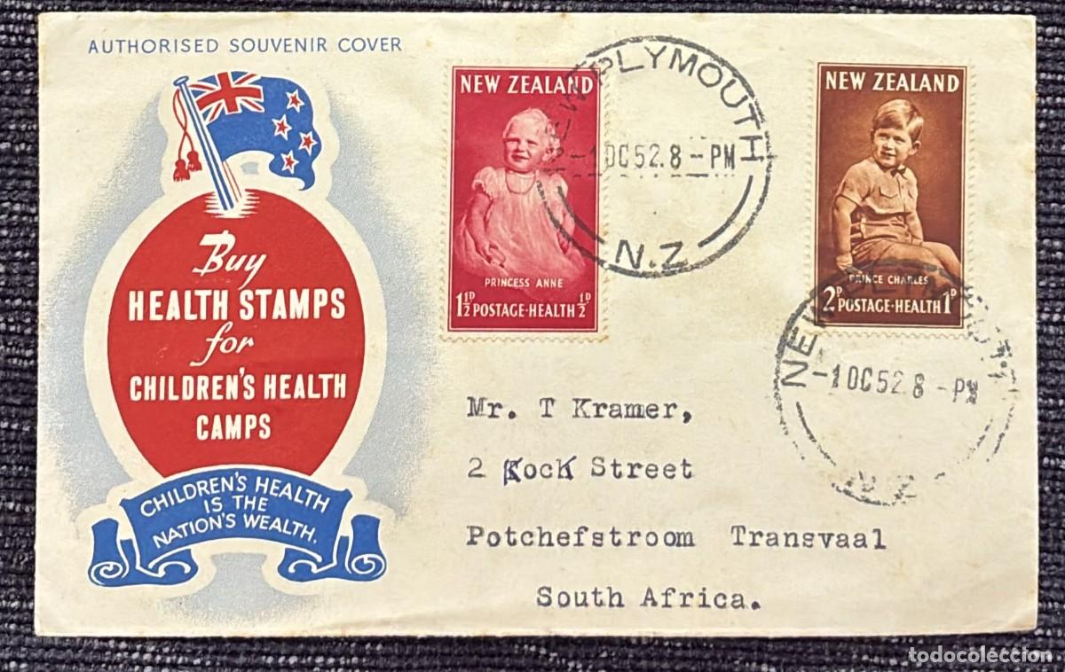 Sellos: TS.)1952, NEW ZEALAND, FIRST DAY COVER, WITH A PRE-PRINTED DESIGN COMMEMORATING THE CAMPAIGN &rdquo;CHILDR