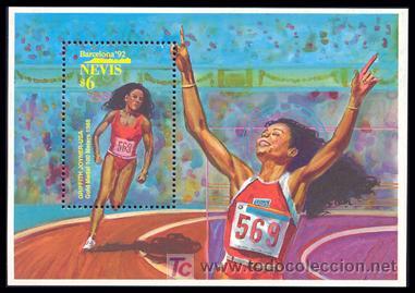 Sellos: NEVIS 1992 HB47 GRIFFITH JOYNER HB B-92 I - Foto 1