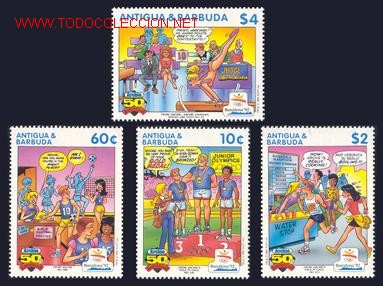 Francobolli: ANTIGUA BARB. 1991 1358/61 ARCHIE II - PODIUM 4v. B-92 II