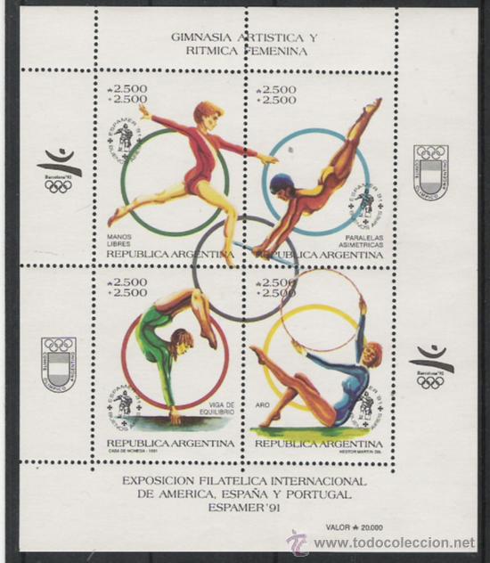 Sellos: TEMA OLIMPIADAS HOJA BLOQUE NUEVA - Foto 1