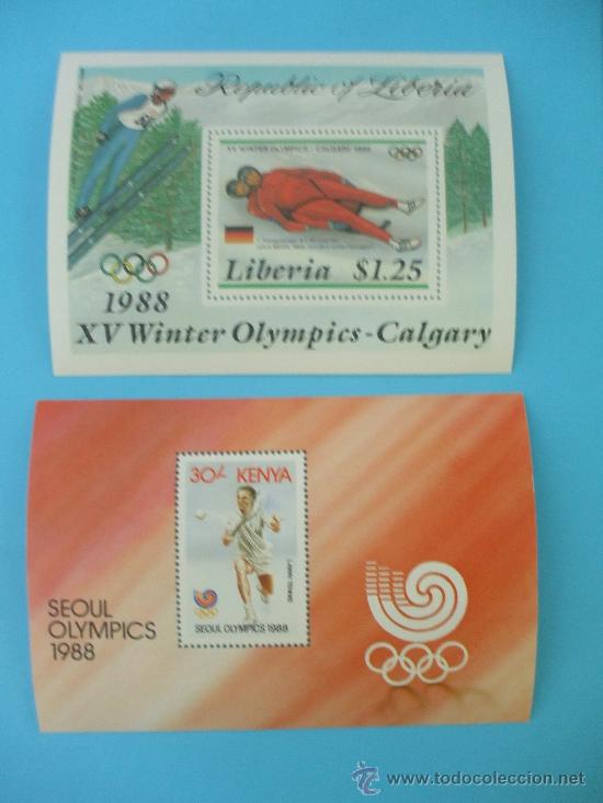 Sellos: 2 SELLOS OLYMPICS 1988 - Foto 1