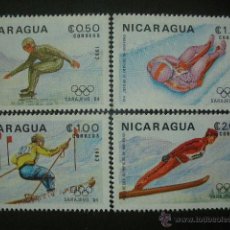 Sellos: NICARAGUA 1983 IVERT 1282/5 *** JUEGOS OLIMPICOS DE INVIERNO EN SARAJEVO - DEPORTES. Lote 40139078