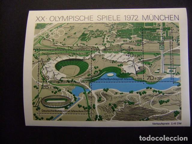 Briefmarken: L 16 ALEMANIA FEDERAL 1972 / JUEGOS OLIMPICOS de VERANO MUNICH 1972 / YVERT bloc 6 MNH