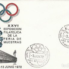 Sellos: AÑO 1972, JUEGOS OLIMPICOS, FERIA DE BARCELONA, SOBRE DE ALFIL