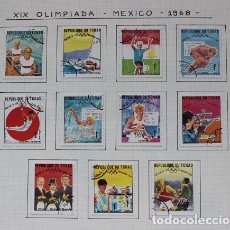 Sellos: OLIMPIADA DE MEXICO. LOTE 11 SELLOS REPÚBLICA DE CHAD 1968. Lote 180601437