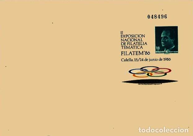 Sellos: ESPA&Atilde;�A. S.E.P.    4  FILATEM 86   -CALELLA- - Foto 1