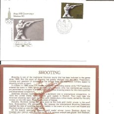 Sellos: FDC EMISION OFICIAL XXII OLIMPIADA MOSCU 1980 SHOOTING. Lote 243746865