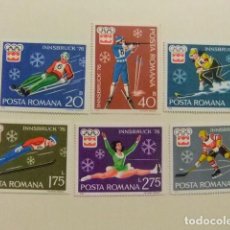 Sellos: RUMANIA ROUMANIE 1976 XII JEUX OLYMPIQUES HIVERT À INNSBRUCK YVERT 2937 / 42 ** MNH. Lote 318833373