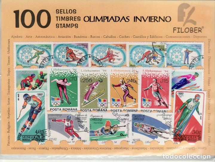 Sellos: 100 SELLOS OLIMPIADAS INVIERNO - Foto 1