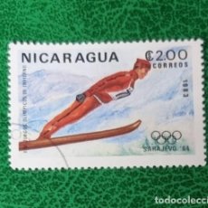 Sellos: SELLO USADO -NICARAGUA 1983 - JUEGOS OLIMPICOS DE INVIERNO-SARAJEVO´84- CORREO AEREO