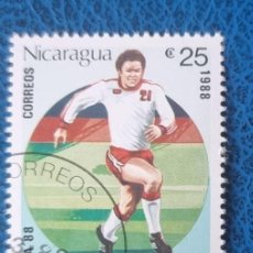 Sellos: SELLO USADO NICARAGUA 1988 -JUEGOS OLÍMPICOS DE SEÚL 88 - FUTBOL