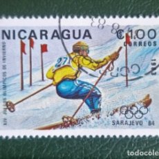 Sellos: SELLO USADO -NICARAGUA 1983 - JUEGOS OLIMPICOS DE INVIERNO-SARAJEVO´84