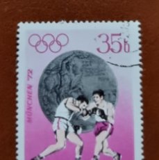 Sellos: SELLO USADO RUMANIA 1972 - MEDALLA JUEGOS OLIMPICOS MUNICH - BOXEO