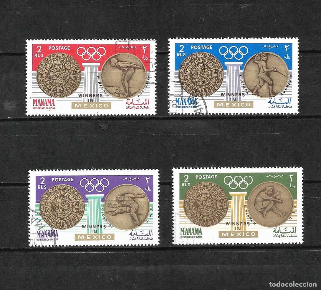 Sellos: Olimpiada de M&eacute;jico&acute;68. Manama - Foto 1