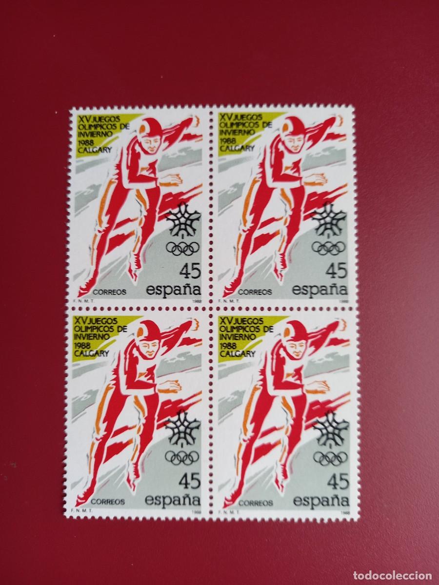 Sellos: 1988. JJ.OO. de Calgary, en bloque de 4 - Foto 1