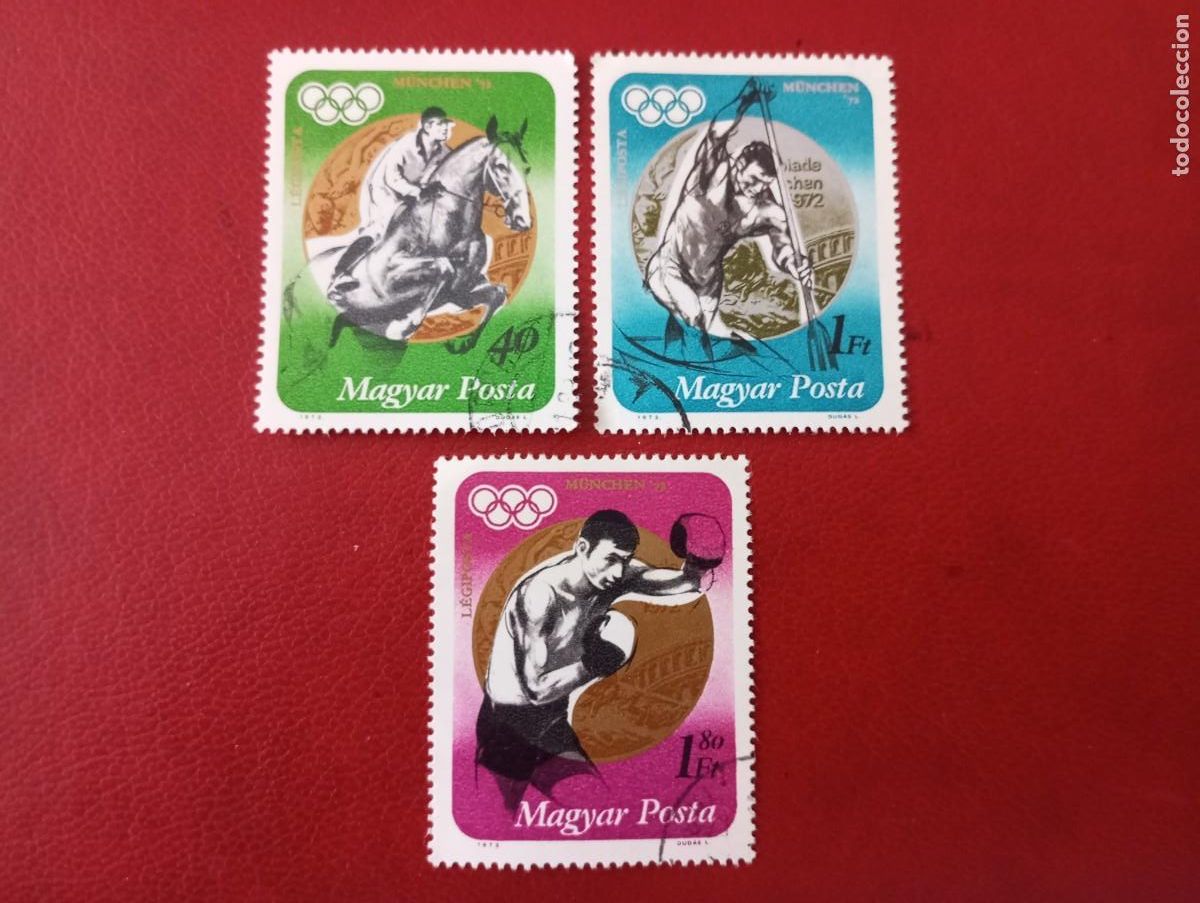 Sellos: OLIMPIADAS MUNICH 72 SELLOS DE HUNGR&Iacute;A - Foto 1