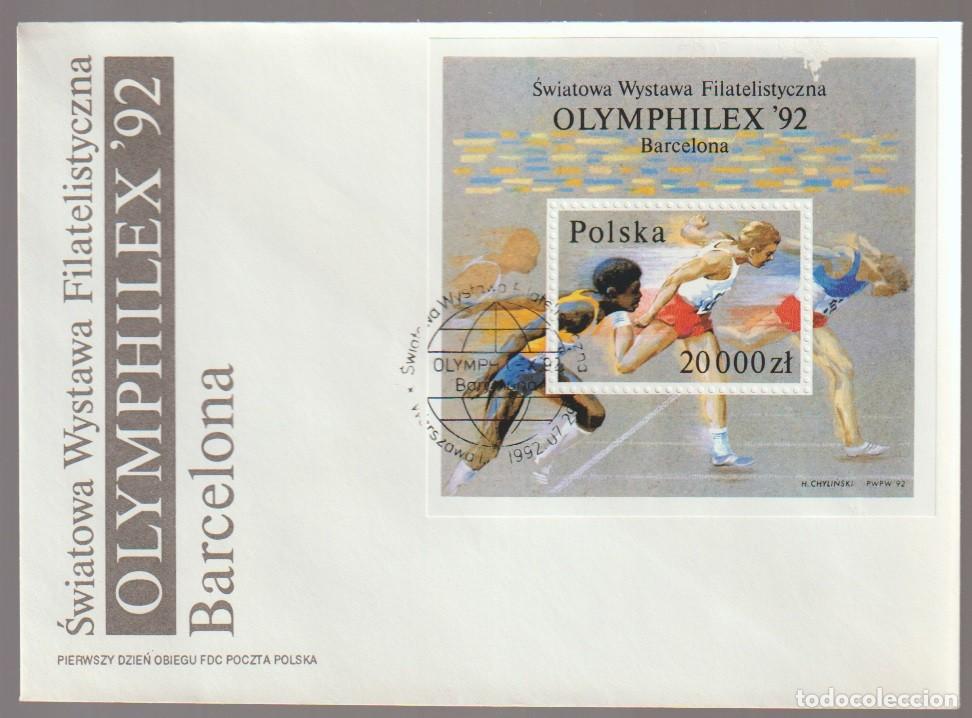 Sellos: Poland 1992 - Olymphilex 92 fdc - Foto 1