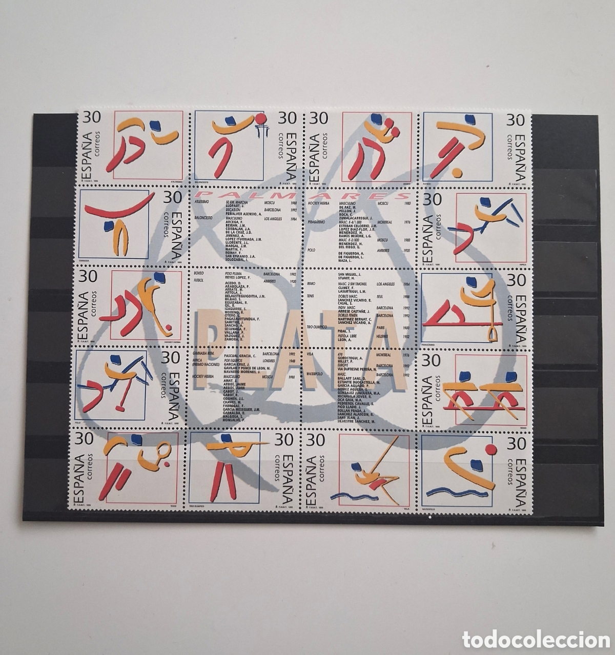 Sellos: Hoja bloque Centenario COI Plata, 1994 Espa&ntilde;a