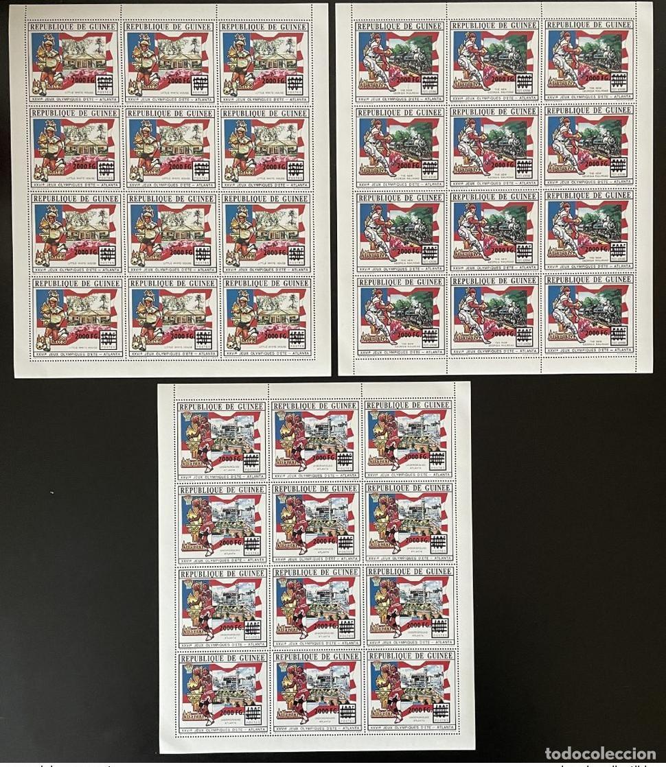 Sellos: Guinea 2009 Mi. 6726 - 6728 Overloaded JO Atlanta 1996 Hojas de baloncesto
