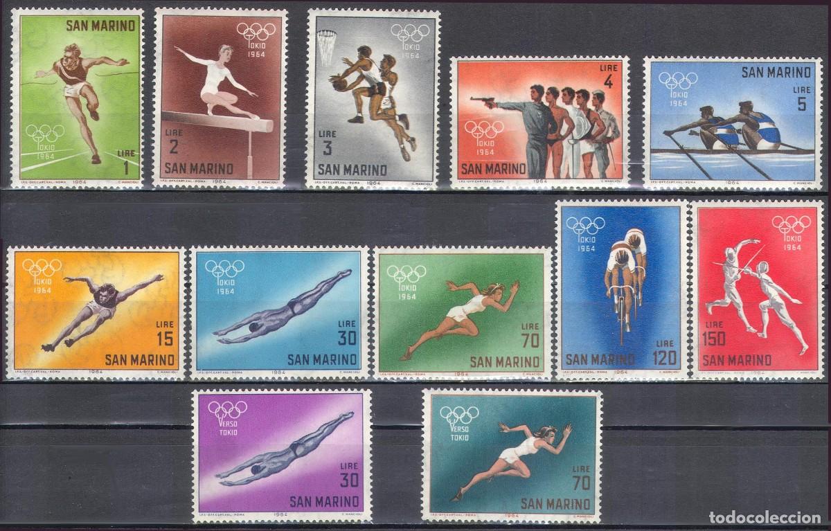 Sellos: 12v San Marino, 1964 | JJ.OO. Tokio &acute;64 | Yvert: 615/26 - Michel: 802/13 MNH **