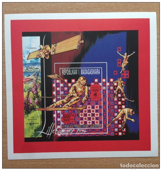 Sellos: Madagascar 1994 IND Block Juegos Ol&iacute;mpicos Lillehammer Olympia **