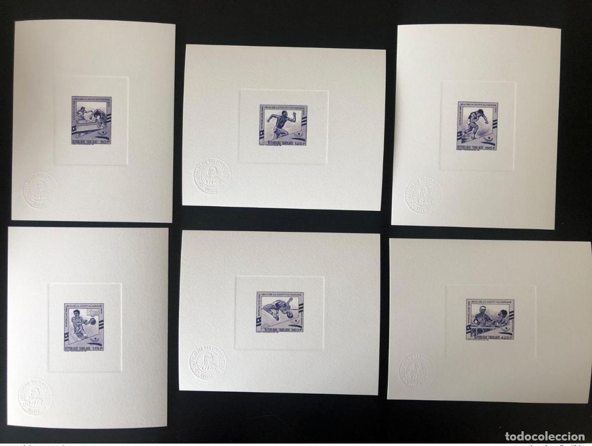 Sellos: Togo 1989 Prueba de artista Mi. 2112A 2117A Juegos Ol&iacute;mpicos Barcelona 1992 azul