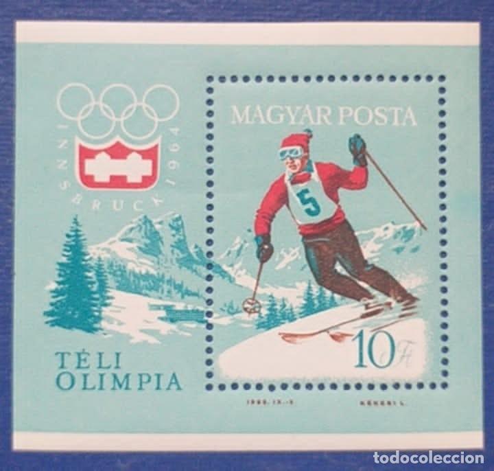 Sellos: SELLOS DEPORTES OLIMPIADAS 1964 HUNGRIA HB 46 INSBRUCK 64 Nuevo