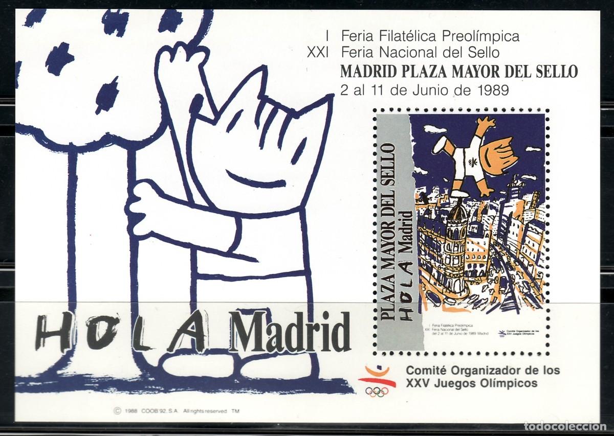 Sellos: BARCELONA-92 COOB HOA RECUERDO HB 21 BARCELONA 92 HOLA MADRID