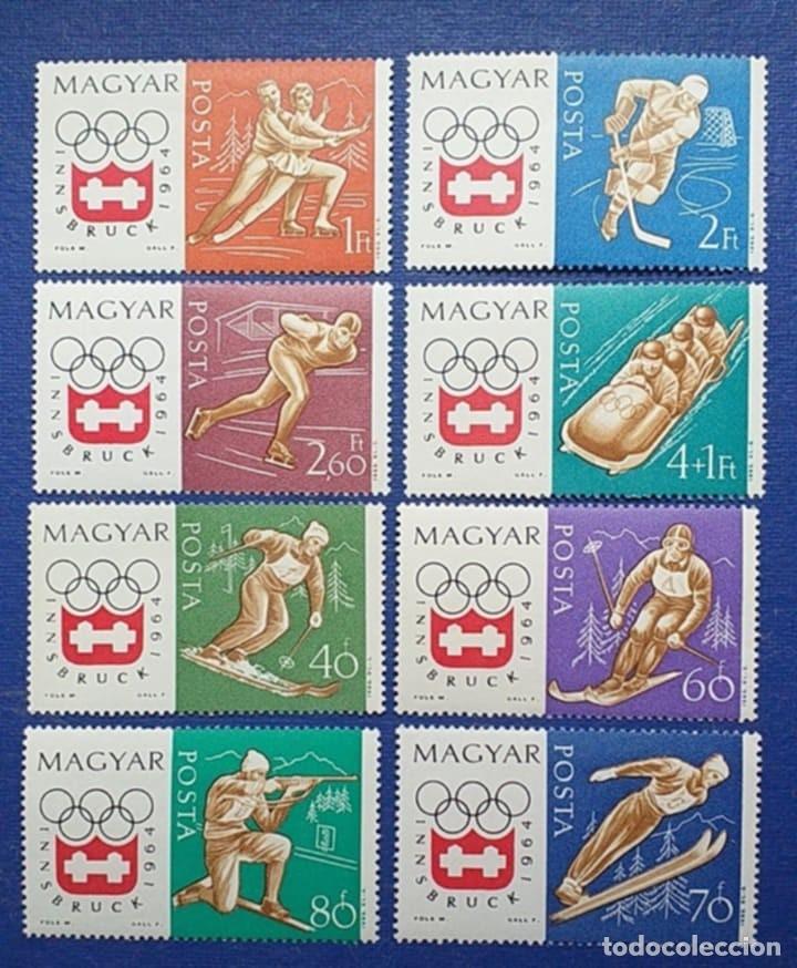 Sellos: SELLOS DEPORTES OLIMPIADAS 1964 HUNGRIA 1606/13 INSBRUCK 64 Nuevos 8v.
