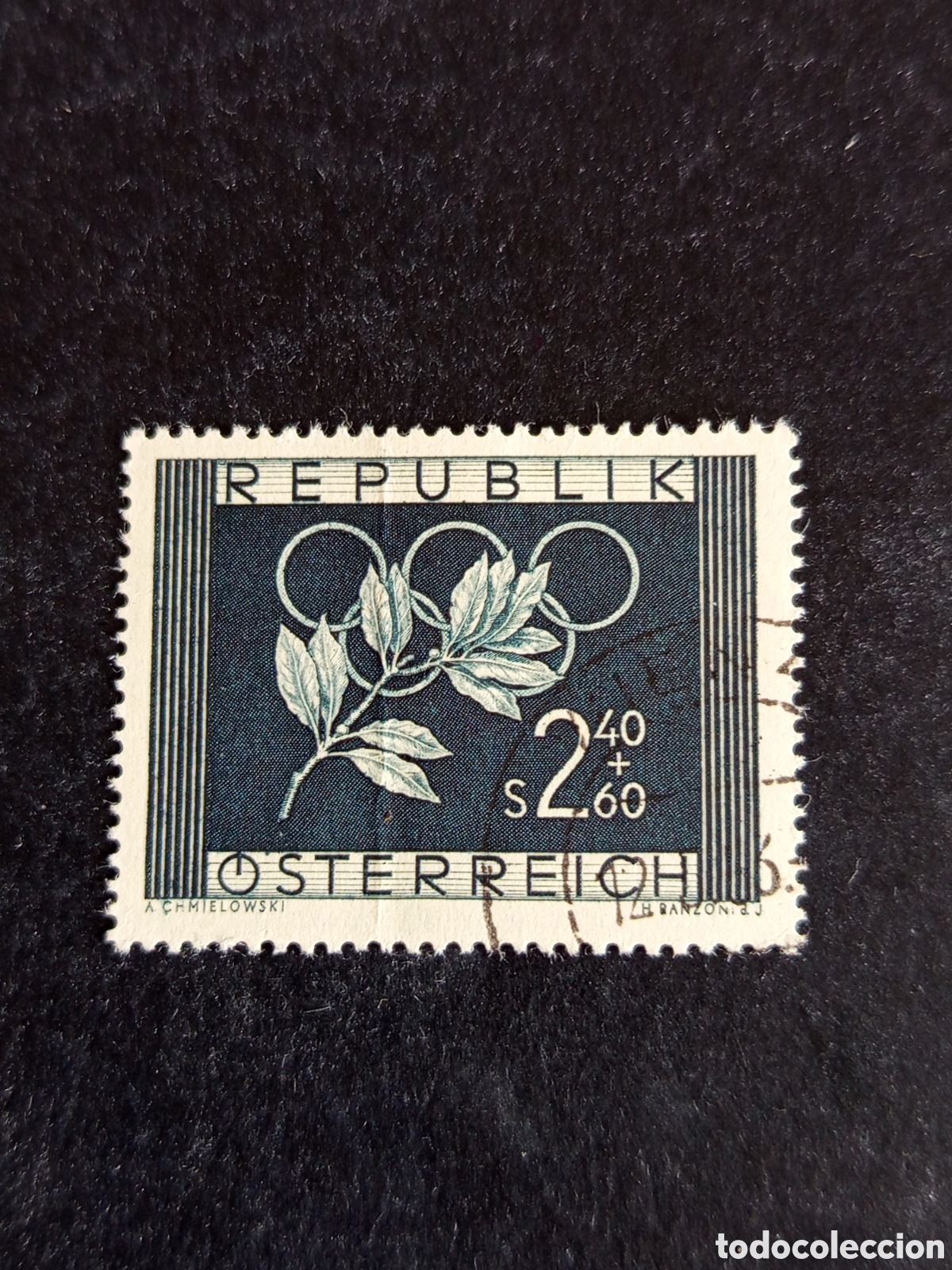 Sellos: AUSTRIA, 1952. JUEGOS OL&Iacute;MPICOS OSLO Y HELSINKI. YVERT 808. PEDIDO M&Iacute;NIMO 3 &euro;. VER FOTOS